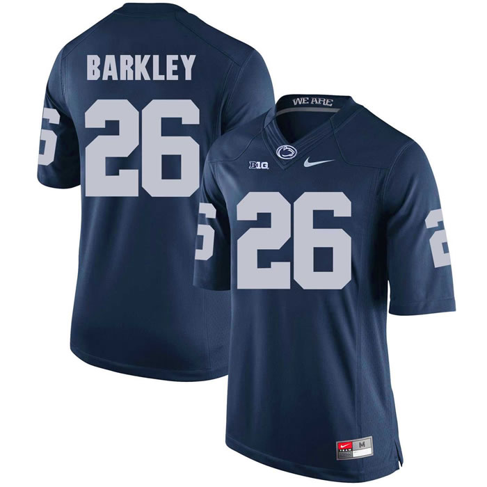 Penn State Nittany Lions #26 Saquon Barkley Navy College Football Jersey DingZhi